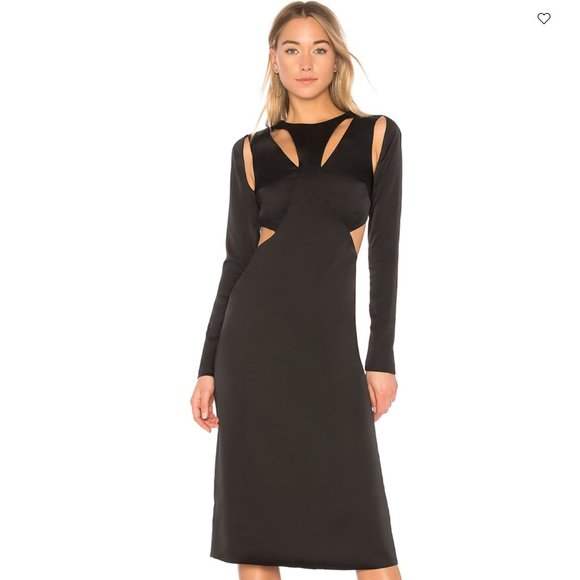 Fame and Partners Black Ophelia Cutout Dress - Picture 1 of 8